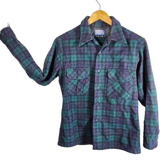 Medium Pendleton Wool Shirt – Black Watch Tartan, Size M, Made in USA - Picture 1 of 6